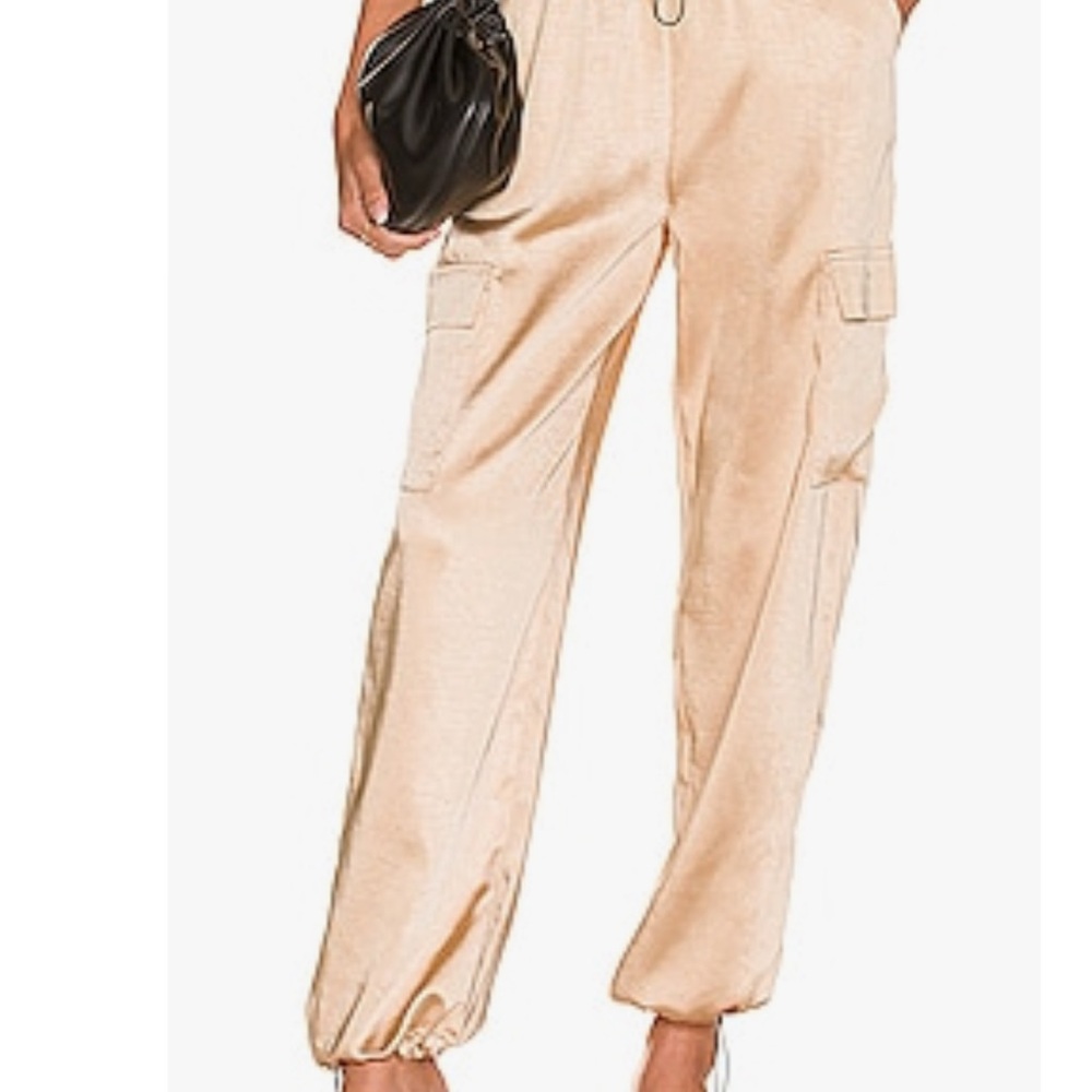 Women's Cream Cargo Pants
